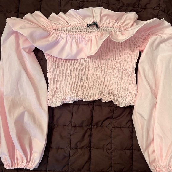 SHEIN Off The Shoulder Pink Top - Picture 3 of 6